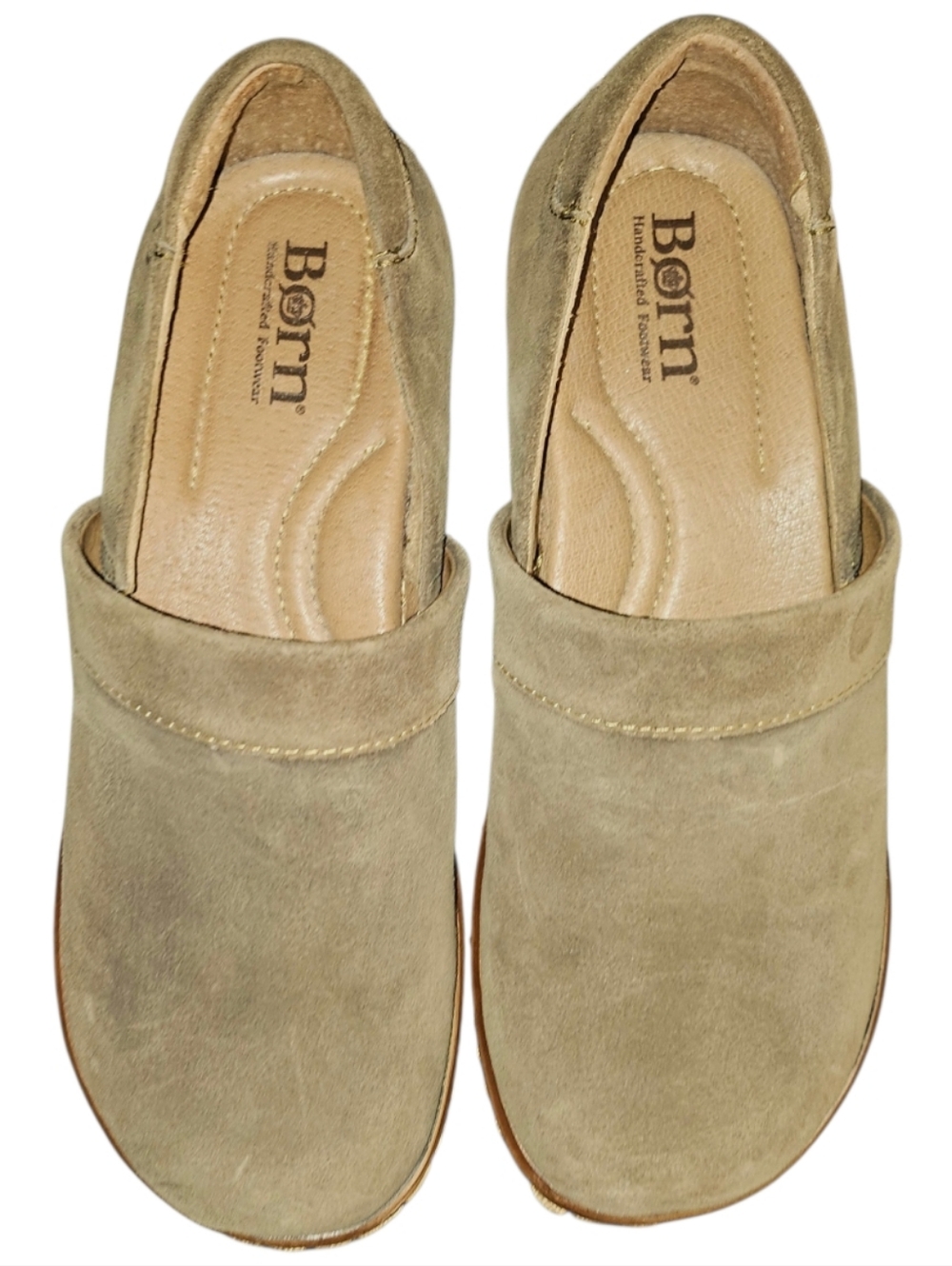 Børn Handcrafted Suede Leather Clogs / Mules - Size 6 Excellent Used Conditon
